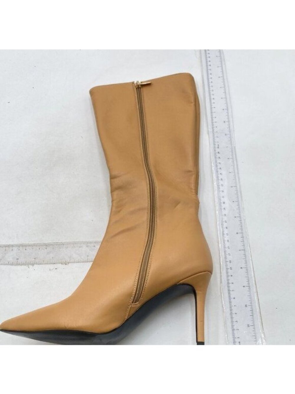 Knee High Boots for Women Pointed Toe Stiletto Heel Boots Long Boots Side Zipper